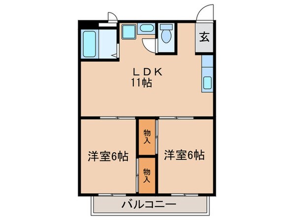 サンハイツ執行の物件間取画像